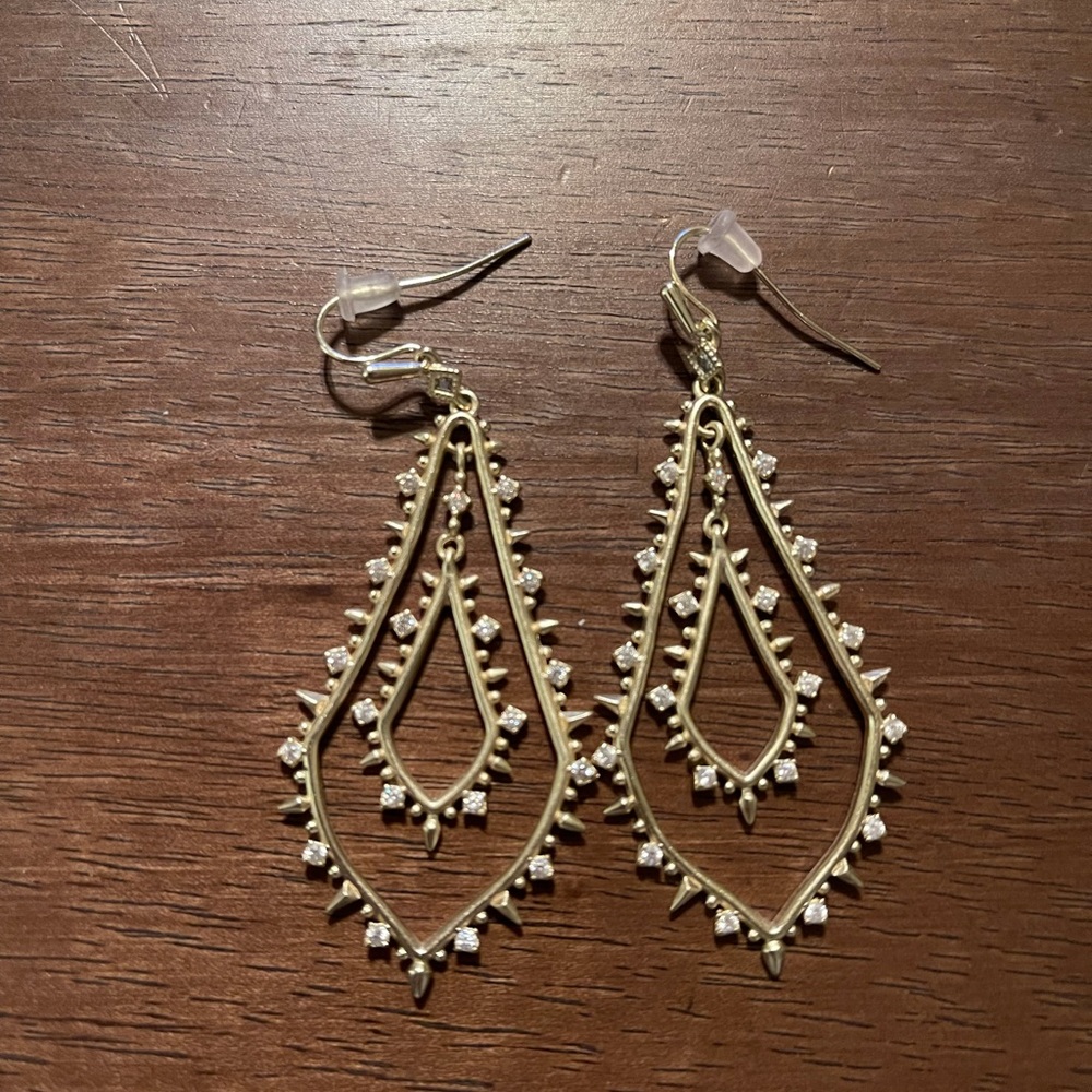 Kendra Scott gold Simon Drop earrings